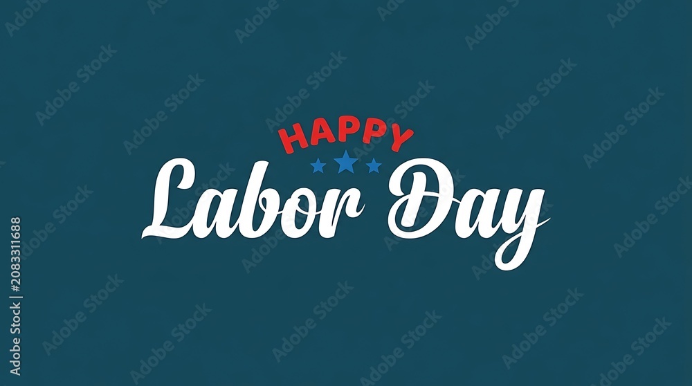 Obraz premium Happy labor day wishes and greetings