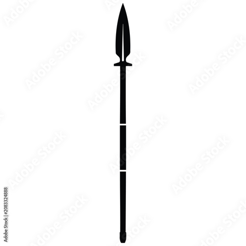 Spear vector illustration silhouette isolated on white background for your creative design.