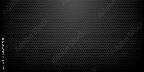 Black metal texture steel background. Perforated sheet metal. vector
