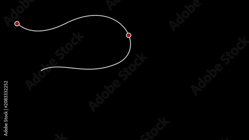 Regional tourist map route animation, alpha channel