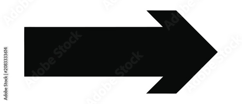 Bild auf Leinwand Transparent png of a simple black directional arrow pointing right indicating mo