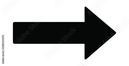 Konstfotografi Transparent png of a simple black directional arrow icon pointing right showing