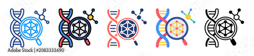 Bild auf Leinwand Molecular Biology Icon Sheet Multiple Style Collection