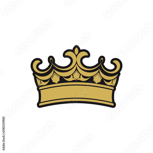 Foto Golden crown isolated nobility symbol