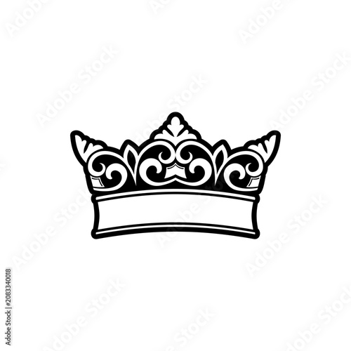 Fotografie Medieval heraldic crown isolated royal nobility symbol