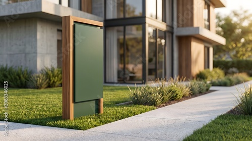 Wood Frame Outdoor Sign Mockup