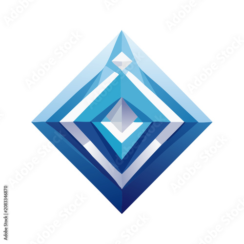 Low Poly Geometric Diamond Crystal Vector