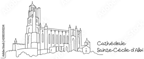 Φωτογραφία Dessin au trait de la cathédrale Sainte-Cécile d'Albi
