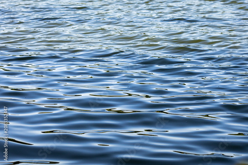 Gentle wavelets weave across a sunlit lake with alternating bands of blue and silver a timeless texture that complements product mockups editorial pages and minimalist visual identities