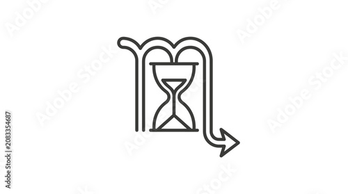 Scorpio Zodiac Sign Hourglass Symbol - Astrology, Time, Fate, Destiny