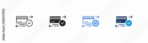 Tableau sur toile Set of transfer icon collection in multiple style