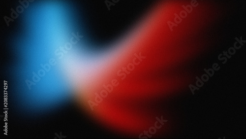 Abstract blurred light background with red and blue neon glow, soft focus gradient wave on black, cinematic motion blur texture for tech wallpaper