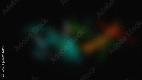 Abstract blurred light streaks on black background, vibrant neon motion trails, colorful glowing bokeh effect for cinematic overlays