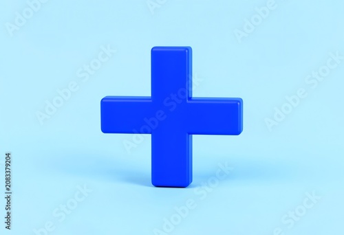 Blue Medical Cross Icon Isolated on White Background Healthcare First Aid Hospital Pharmacy Emergency Aid Symbol Vector Style Illustration