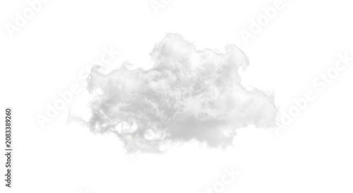 Schilderij op canvas Fluffy white cumulus cloud isolated on a clean white background