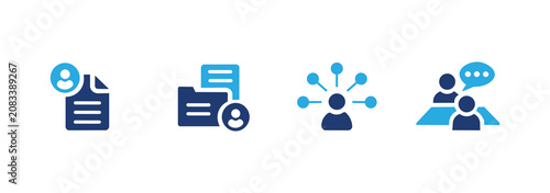 Photos Resume Icon Set, Contains resume, portfolio, skills, and interview icons