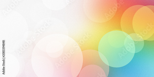 Εκτύπωση καμβά Soft rainbow gradient background with translucent circular bokeh light flares perfect for elegant presentation slides or banners