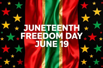 Juneteenth Freedom Day Flag Design