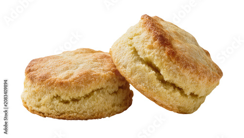 Photos Golden brown baked scones with flaky layers