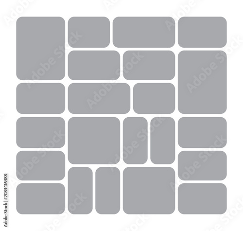 Pictures or photos frame collage. comics page grid layout abstract photo frames and digital photo wall template

