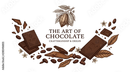 The art of chocolate craftsmanship with cocoa beans