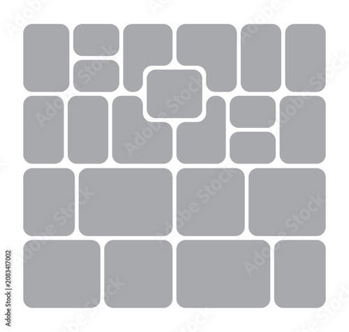 Pictures or photos frame collage. comics page grid layout abstract photo frames and digital photo wall template

