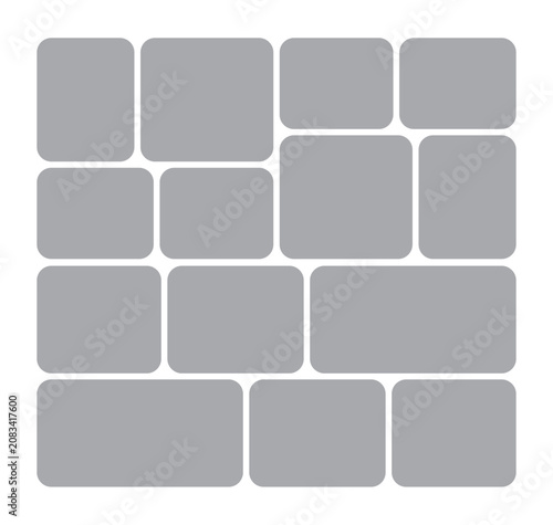Pictures or photos frame collage. comics page grid layout abstract photo frames and digital photo wall template

