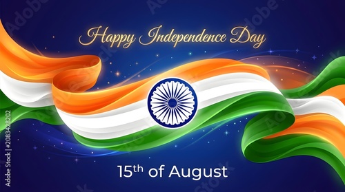 Happy india independence day celebration background