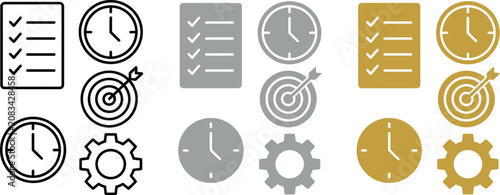 Set of business and productivity icons