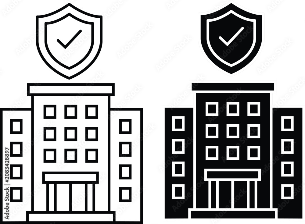 Fototapeta premium Insurance company icon. Insurance companies sign. Insurance service symbol. flat style.