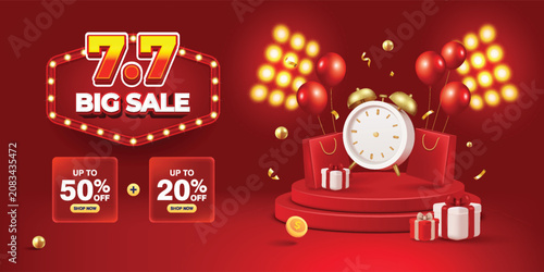 Big sale banner template design for web or social media