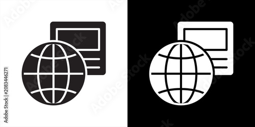 Foto Web Hosting Icon Sheet Black And White