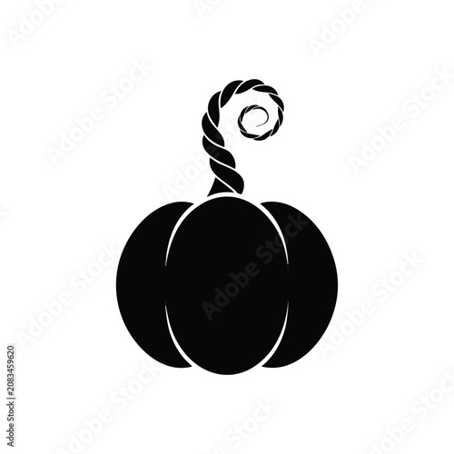 Minimal Halloween pumpkin isolated spooky autumn festive vector illustration

