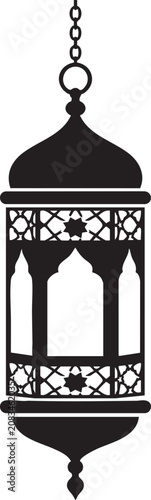 Islamic Lantern Decorative Ramadan Kareem Symbol Icon