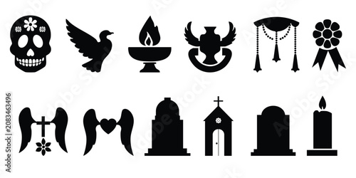 Da de Todos los Santos or halloween or christmas icon vector illustration