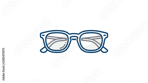 Obraz na płótnie Blue Glasses Eyewear Fashion Accessory.