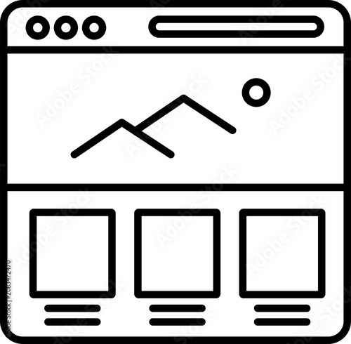 Simple House Icon with Roof and Windows on Transparent Background