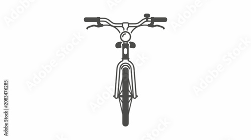 Photos Bicycle Handlebars and Front Wheel Closeup.