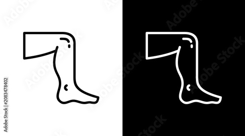 Cuadro en lienzo Legs  White Icon Set Design