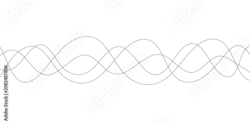 Minimalist horizontal sine wave lines pattern with abstract horizontal minimalist rhythmic frequency waveforms geometric graphics vibration
