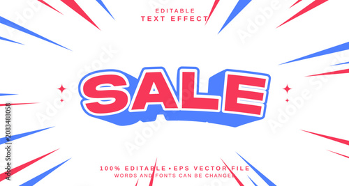 Editable text style effect - Sale text style theme.