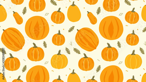 Template vector icon squash orange pattern fabric motif for summer decor design