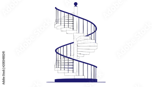 3d render of a staircase