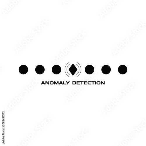 Photos Series of black circles with a diamond shaped anomaly flat vector illustration o