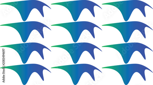 Blue and green abstract shapes vector background
