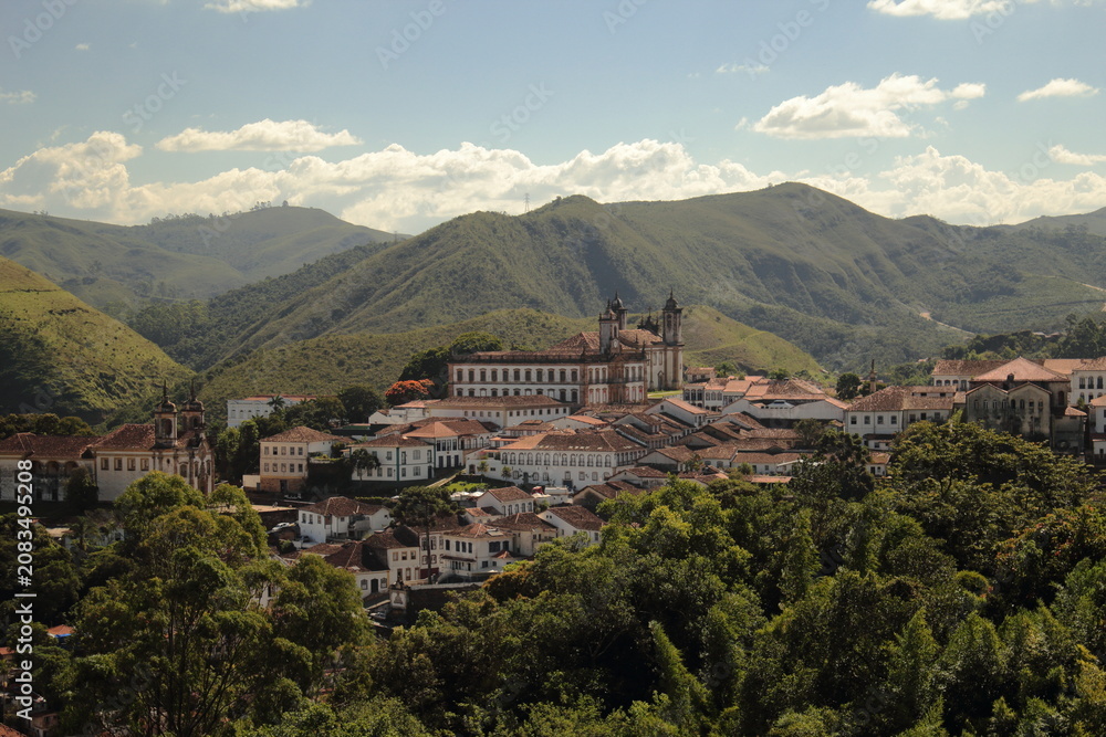 Fototapeta premium village in the mountains
