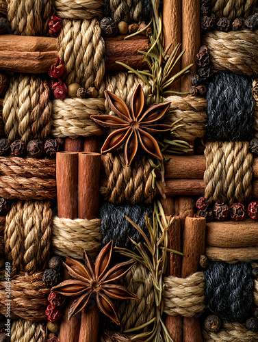 Carpets woven from herbs and spices