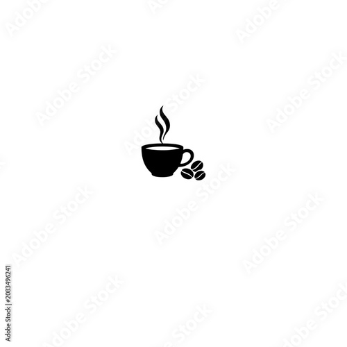 Minimal Coffee Cup Vector Icon Design