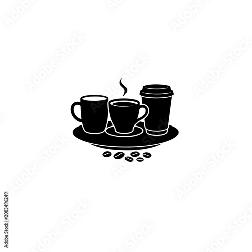 Coffee Cups Collection Vector Icon Set