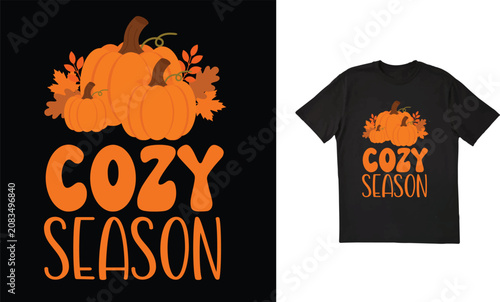 Autumn Fall Cozy Season T-shirt drsign